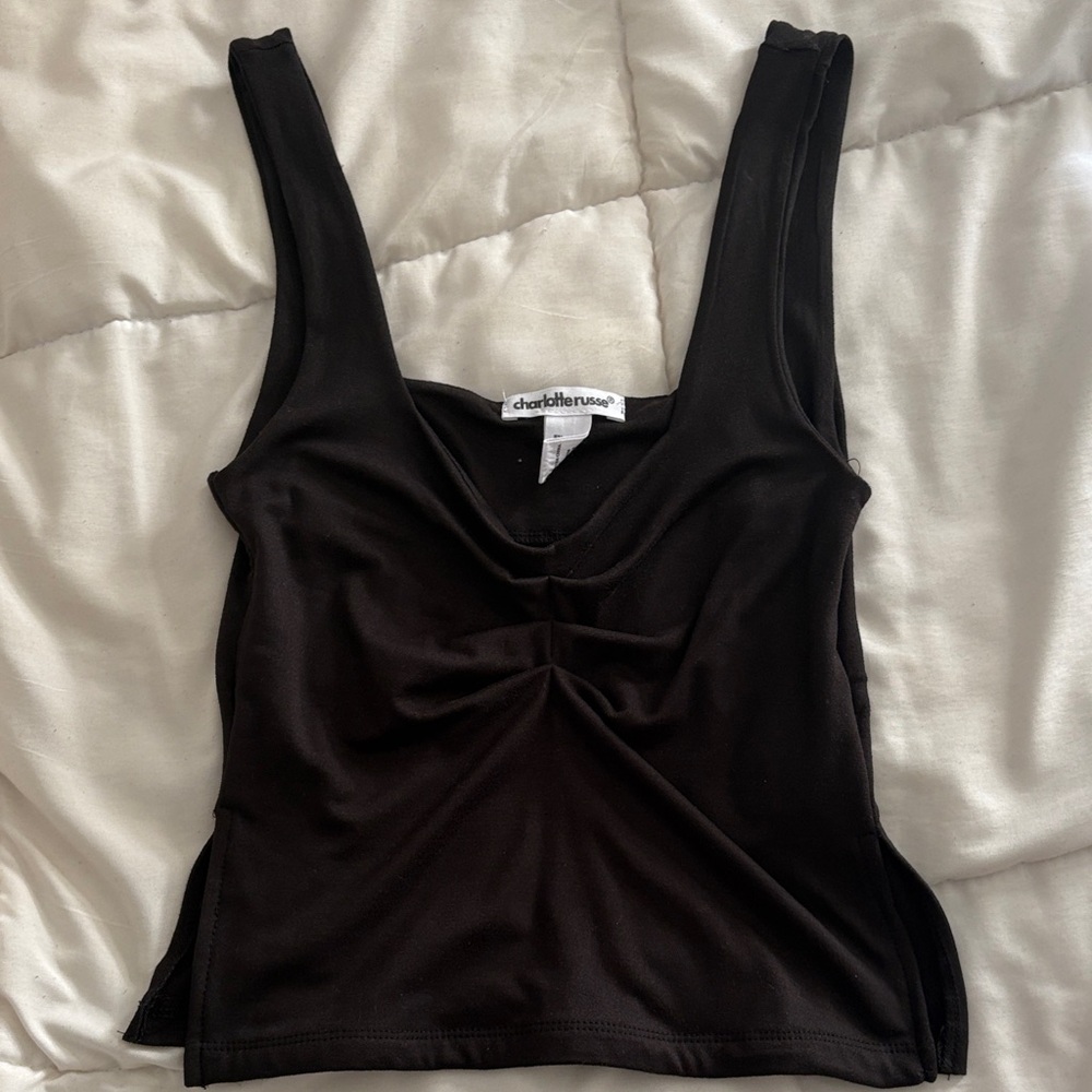 Charlotte Russe Sleek Black Camisole Top